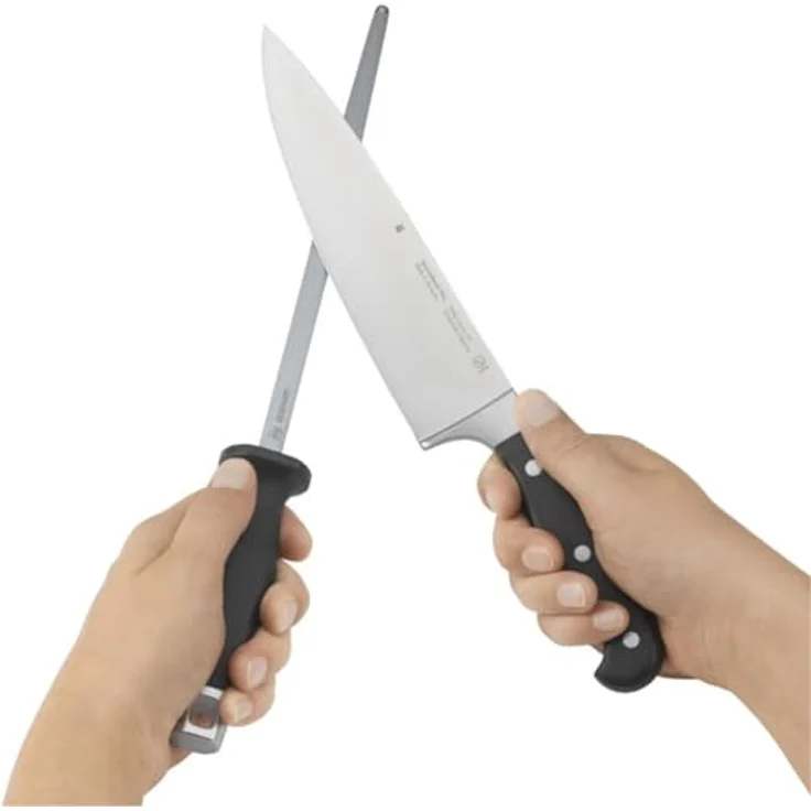 WMF Spitzenklasse Plus Wetzstahl 36 cm, Wetzstab für Messer, Cromargan Edelstahl, Klinge 23 cm – Bild 6