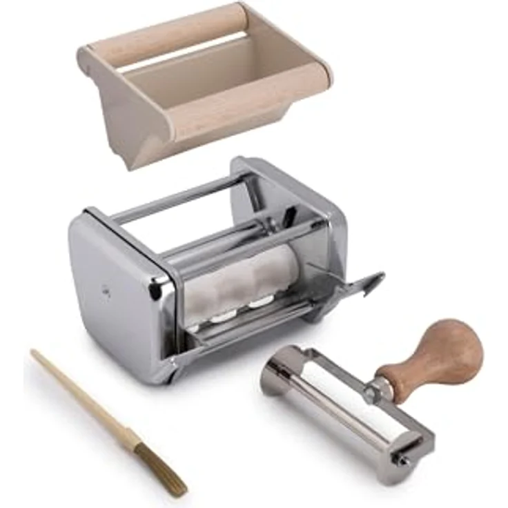 Imperia Raviolatrice Classic Line, Edelstahl Raviolimaker für Nudelmaschinen, für 3 x 3 cm Ravioli, hochwertiges Stahlzubehör – Bild 1