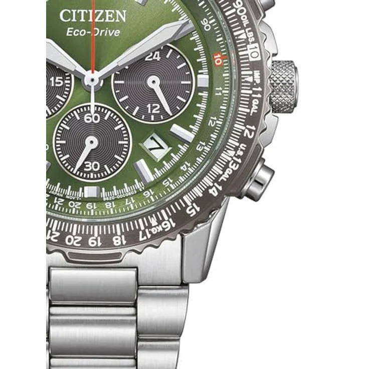 CITIZEN CA4664-60W Unisex Uhr Eco-Drive Promaster Air Navihawk Solar Chronograph mit Edelstahlband, Silberfarben – Bild 2