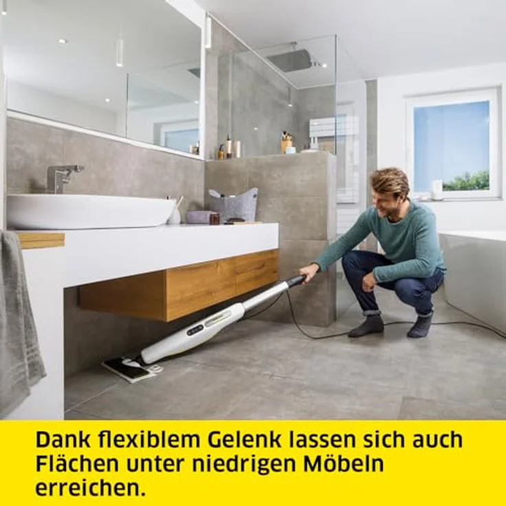 Kärcher Dampfreiniger SC 3 Upright EasyFix, Aufheizzeit: 0,5 min., Flächenleistung: ca. 60 m², Tank: 0,5 l, Heizleistung: 1.600 W, mit Bodendüse, Bodentuch, Teppichgleiter, Entkalkungskartusche – Bild 5