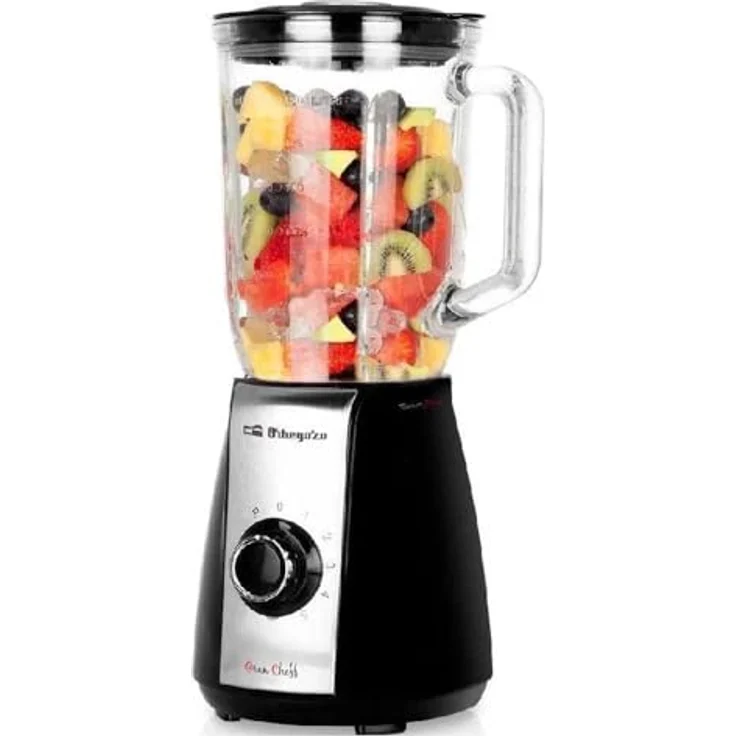 Orbegozo BV-6575 Standmixer, 600 W mit 1,5 l hitzebeständigem Glasbehälter, Titanbeschichtungsklingen und 5 Geschwindigkeitsstufen – Bild 4