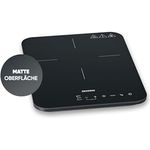 SEVERIN KP 1032, Induktionskochplatte mit Glaskeramik-Kochfeld, 10 Leistungsstufen, Touch-Display mit Timerfunktion, 2.000 Watt, schwarz / Glas