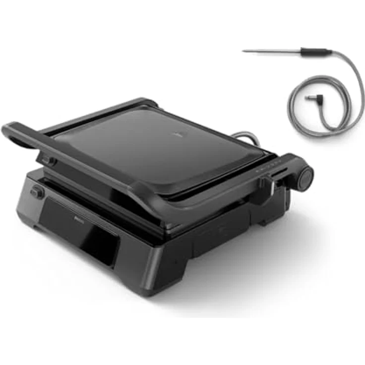 Philips Kontaktgrill 7000 Series HD6307/70, 2200 W, 8 voreingestellte Funktionen, digitale Temperatureinstellung, abnehmbare Platten – Bild 2