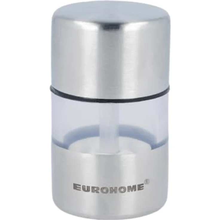 EUROHOME Gewürzmühle aus Edelstahl - Salz und Pfeffermühle mit Keramikmahlwerk - Mini Salz- und Pfefferstreuer 5,2 cm mit praktischem Blickfenster - Salzmühle als unverzichtbarer Küchenhelfer – Bild 2