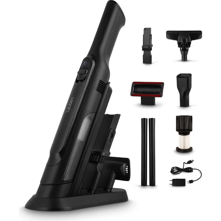 Lauben Hand Vacuum 2in1 120BC, Akku-Betrieb mit HEPA-Filter, leichtgewichtig, weiß