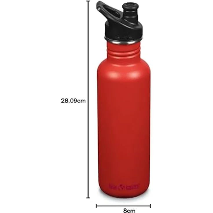 Klean Kanteen Classic Narrow Tiger Lily - 800ml Edelstahlflasche mit Sport Cap – Bild 9