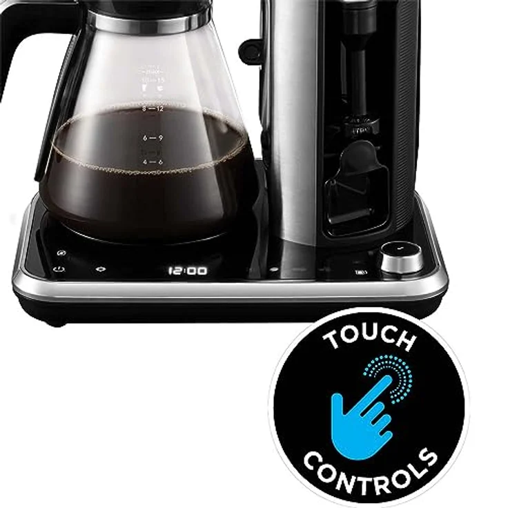 Russell Hobbs Kaffeemaschine [Barista: Brühstärkeneinstellung, Cold Brew-Funktion, Milchaufschäumer] Attentiv - Digitale Touch-Bedienfläche (programmierbarer Timer) Filterkaffeemaschine 26230-56 – Bild 4