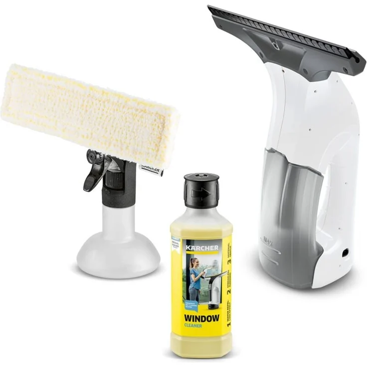 Karcher Fensterwaschanlage WV 1 Plus D500, 25 cm Arbeitsbreite, Weiß, 0,1 l Wassertank, Lithium-Ionen Akku