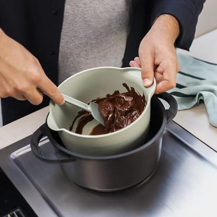 Mepal Rührschüssel Chef it, 1500 ml mit Anti-Rutsch Boden, hitzebeständig bis 110°C, mikrowellen- und spülmaschinengeeignet, Coral – Bild 2