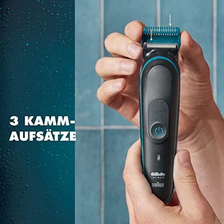 Braun Gillette INTIMATE Trimmer i5, Elektrorasierer für den Intimbereich mit SkinFirst-Technologie, kabellos und wasserdicht, Schwarz – Bild 4