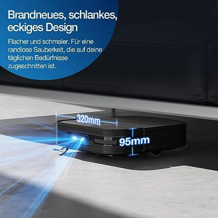 ECOVACS DEEBOT X2 OMNI Saug- und Wischroboter mit All-in-One OMNI Station, 8.000 Pa Saugkraft, schlankes & eckiges Design, 15mm Mopp-Hebesystem, Heißwasser-Moppreinigung, KI-gestützte Navigation, YIKO – Bild 2