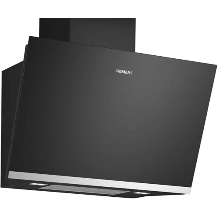 Siemens LC81KAN60 iQ500, Wandesse, 60 cm, Schwarz mit Glasschirm, cookConnect System - Wandesse und Kochfeld, LED-Beleuchtung, Europas leistungsstärkste Schrägesse im Umluftbetrieb