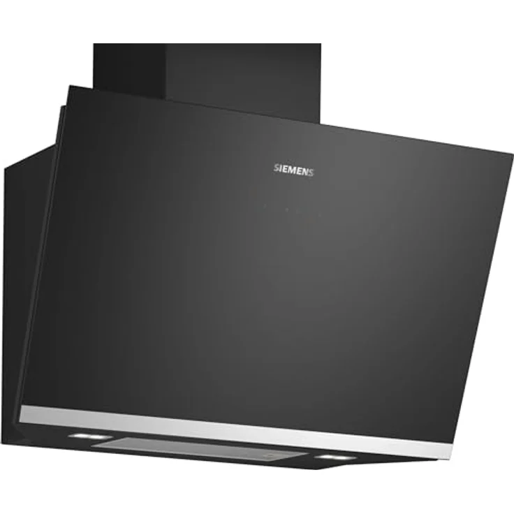 Siemens LC81KAN60 iQ500, Wandesse, 60 cm, Schwarz mit Glasschirm, cookConnect System - Wandesse und Kochfeld, LED-Beleuchtung, Europas leistungsstärkste Schrägesse im Umluftbetrieb – Bild 1