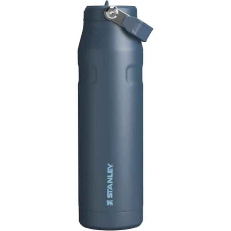 STANLEY 1913 Flip Straw Trinkflasche 1.06L - Navy, doppelwandige Vakuumisolierung, hält 4 Tage kalt, spülmaschinenfest – Bild 1