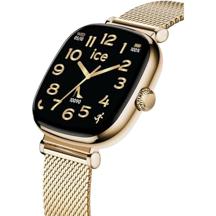 ICE-WATCH Smart Watch ICE smart SQ 2.0, Gold mit 1,20 Zoll AMOLED-Display, GPS, Herzfrequenzmesser und Musikplayer – Bild 4