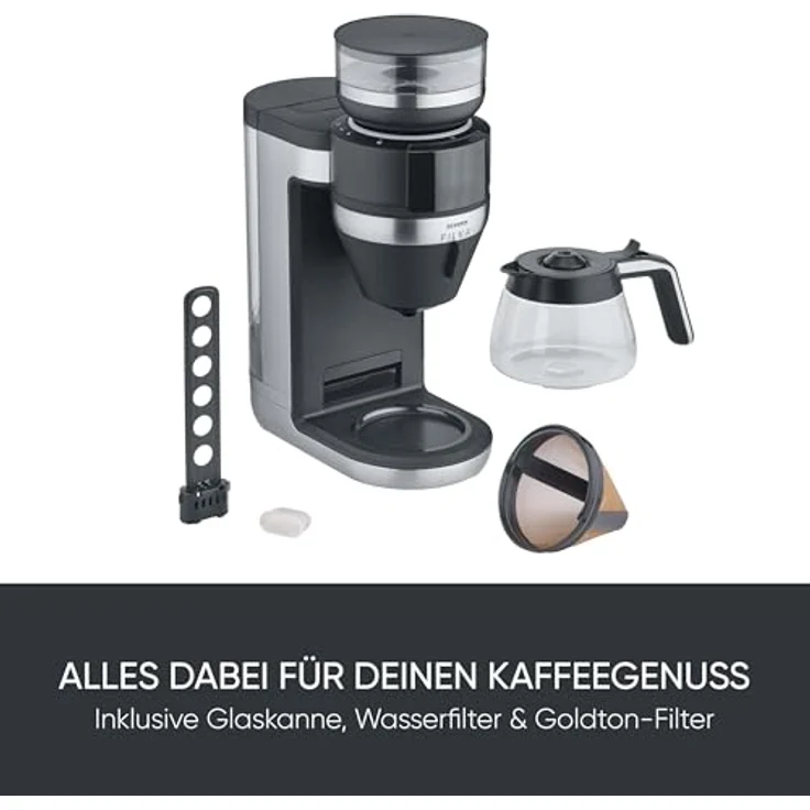 SEVERIN Filterkaffee-Vollautomat FILKA KA 9694, Edelstahl, gebürstetmattschwarzsilber, 10 Tassen Kapazität – Bild 10