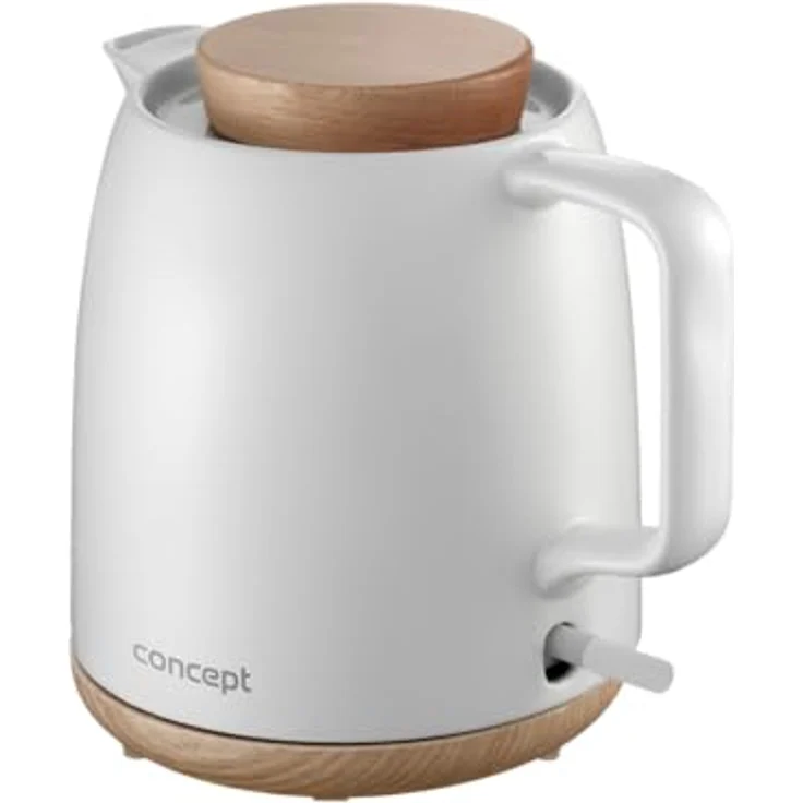 Concept RK0085 Keramik-Wasserkocher Elegant, 1 l, Strix-Steckverbinder, weiß – Bild 2