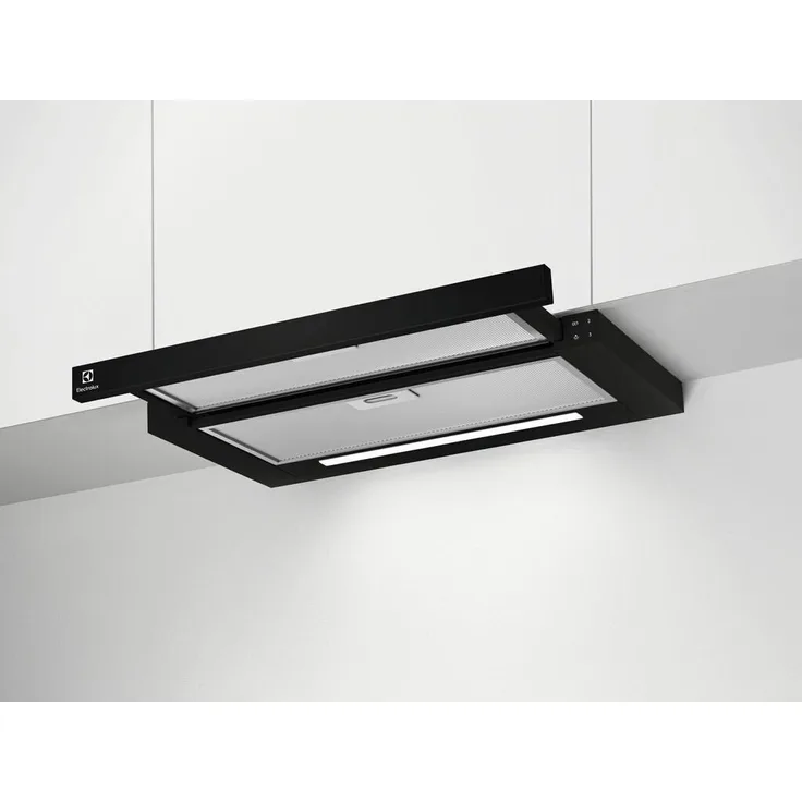 Electrolux LFP616K Dunstabzugshaube Flachschirmhaube 60cm Schwarz, LED-Beleuchtung, 3 Stufen, Fettfilter