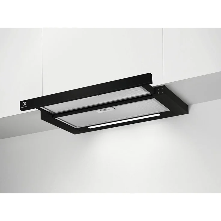 Electrolux LFP616K Dunstabzugshaube Flachschirmhaube 60cm Schwarz, LED-Beleuchtung, 3 Stufen, Fettfilter