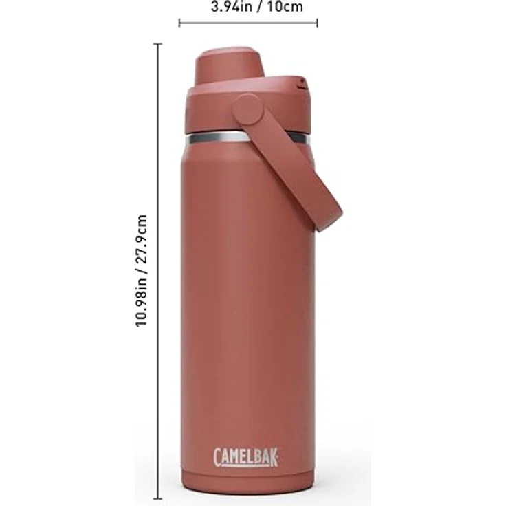CamelBak Thrive Chug Isolierte Edelstahl-Wasserflasche, Vakuumisoliert, Auslaufsicher, Sierra Red, 590 ml – Bild 4