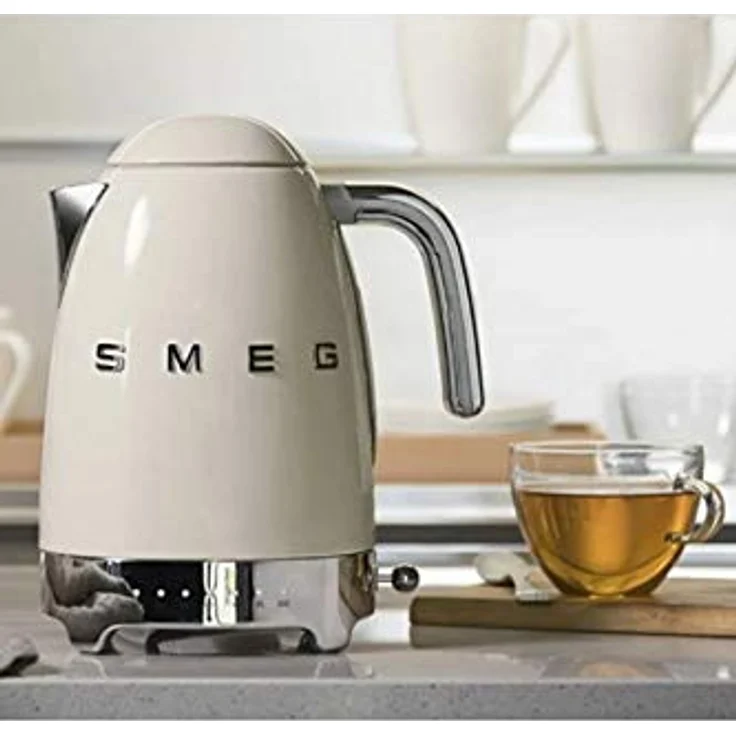 Smeg KLF04WHEU Wasserkocher, 2400W, 1,7L, Edelstahl, weiß – Bild 4