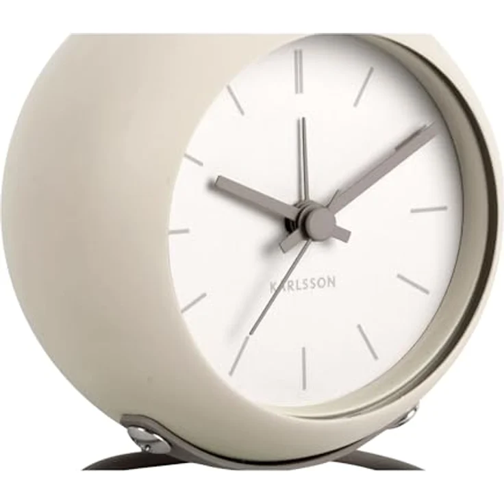 Karlsson Wecker Nirvana Globe, Alarmwecker aus Eisen, grau, Ø 9,5 cm, kompakt und leicht für Schlafzimmer und Büro – Bild 5