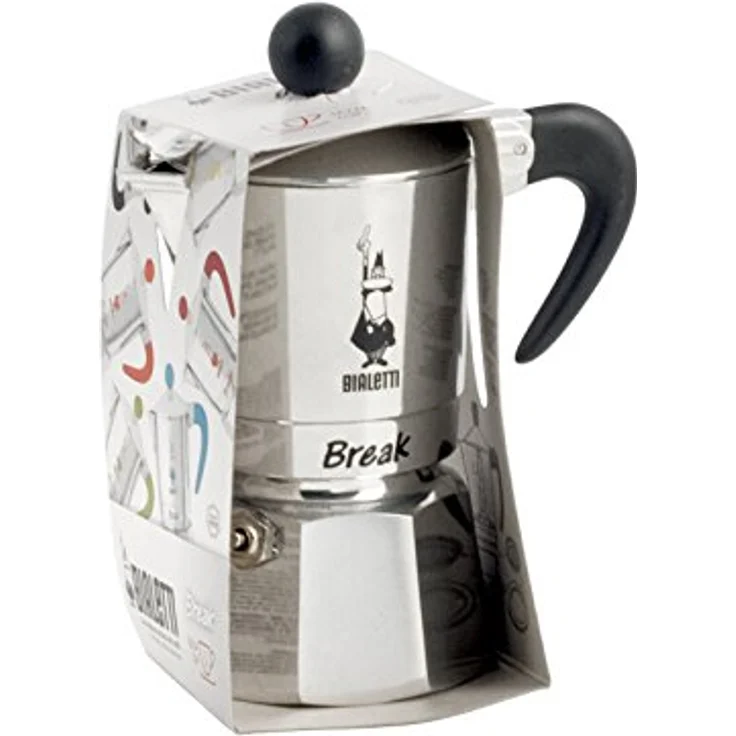 Bialetti Break 1cup, Mokka-Kanne aus Aluminium, Silber – Bild 2