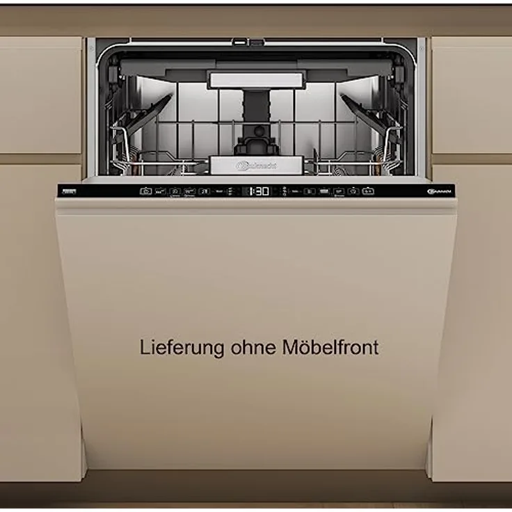 Bauknecht B7I HT58 TC Vollintegrierbarer Geschirrspüler/60 CM/15 Maßgedecke/PowerClean Pro-Effektive Hochdruckdüsen/Natural Dry-Automatische Türoffnung-Bessere Trocknung/MaxiSpace-Mehr Innenraum