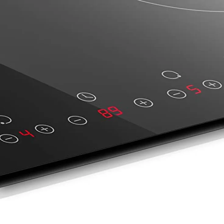 Midea KF400NF 4 Zonen Kochfeld / 60 cm/Toch Slider, Restwärmeanzeige, individueller Timer, Topfsensor Kochfelder/flache Rahmenkonstruktion/schwarz/Kindersicherung – Bild 2