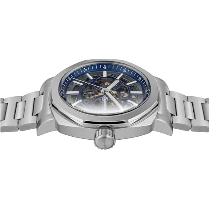 Ingersoll The Outrider, Herren Automatikuhr 44mm mit blauem Zifferblatt, Edelstahlarmband und kratzfestem Mineralglas – Bild 3