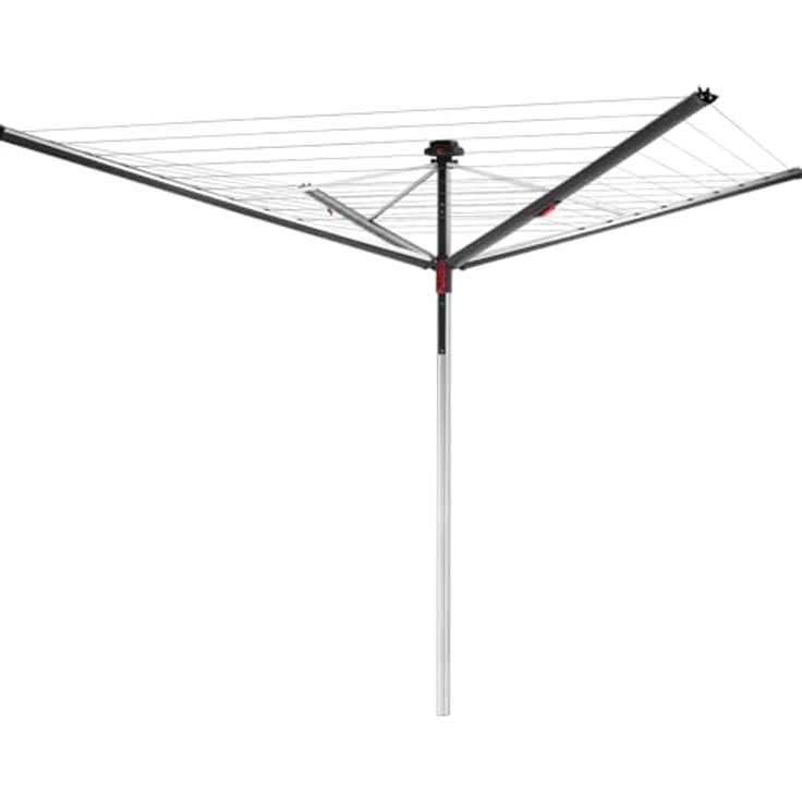 Vileda Sun-Rise Premium Wäschespinne, 50 m Leinenlänge, Höhenverstellbar 1,67–1,82 m, patentiertes Spannsystem, wetterfest, kompakt & stabil, Eco-Verpackung – Bild 2