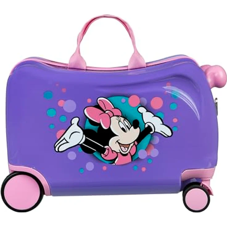UNDERCOVER Kinderkoffer Ride-on Trolley Minnie Maus, 4 Rollen, für Kinder bis 50 kg, Handgepäck Maße 47,5 x 32 x 23 cm – Bild 3