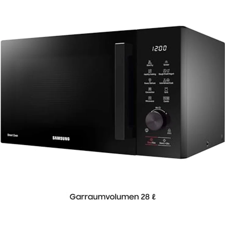 Samsung MC28A5137CK, 28 ℓ Kombi-Mikrowelle mit Grill & Heißluft, 900 W, LED-Display, inkl. Crisp-Platte und Pizzaform – Bild 3