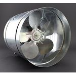 Rohrventilator Ø 325 mm Axial Rohrlüfter IP44 Lüfter 1220 m³/h 3 Stufen Hochdruck Niederdruck Ventilator Zuluft Abluft Gebläse Metall Radialventilator Absauglüfter Absaugung