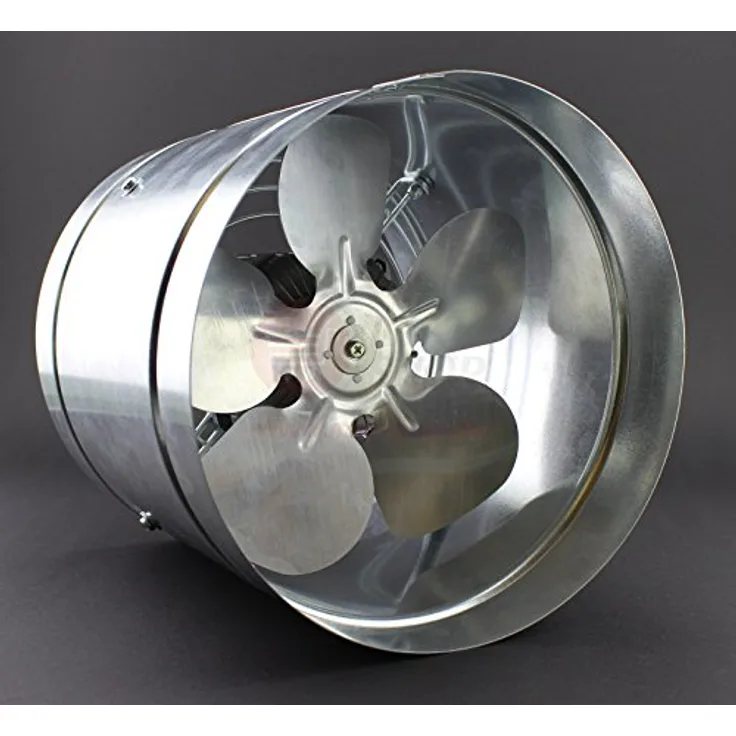 Rohrventilator Ø 325 mm Axial Rohrlüfter IP44 Lüfter 1220 m³/h 3 Stufen Hochdruck Niederdruck Ventilator Zuluft Abluft Gebläse Metall Radialventilator Absauglüfter Absaugung