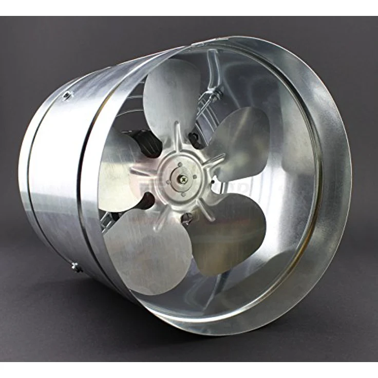 Rohrventilator Ø 325 mm Axial Rohrlüfter IP44 Lüfter 1220 m³/h 3 Stufen Hochdruck Niederdruck Ventilator Zuluft Abluft Gebläse Metall Radialventilator Absauglüfter Absaugung – Bild 1