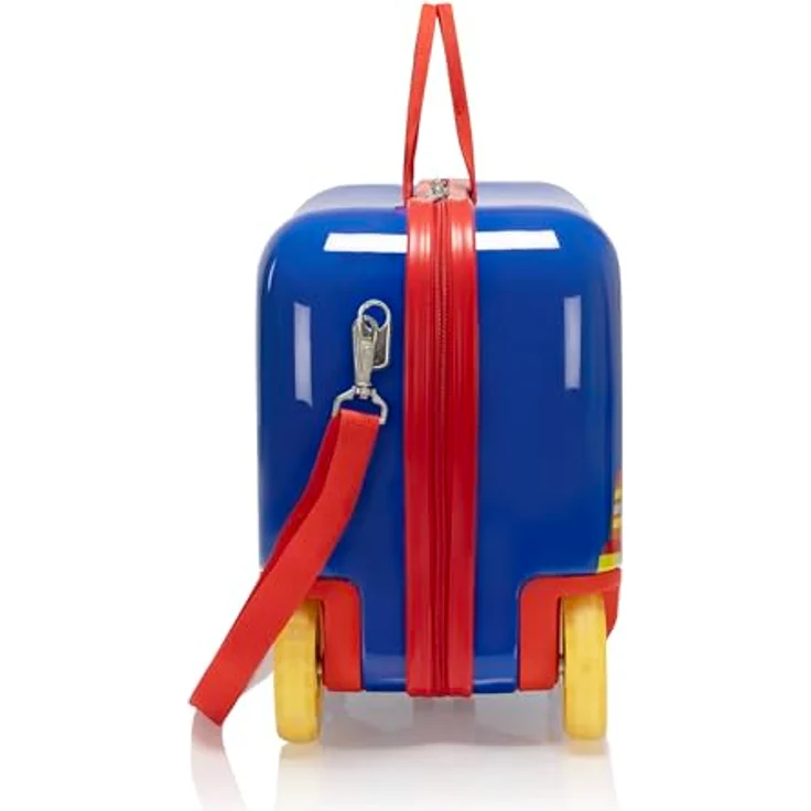 Heys Kinderkoffer Kids Ride-On Luggage, 16 cm, 4 Rollen, Marienkäfer, Feuerwehrauto, königliche Kutsche, Rennwagen, Polycarbonat-Verbundwerkstoff, bis zu 110 Pfund, bunte Lichter, abnehmbarer Riemen, 2 kg, Handgepäckzulassung – Bild 3
