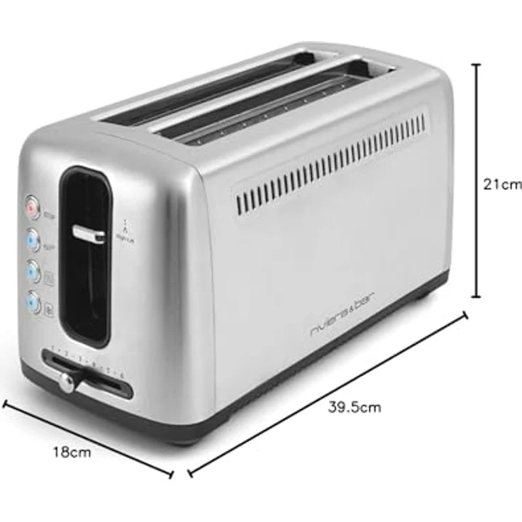 Riviera & Bar GP540A Toaster, 2 Schlitze, extralang, Edelstahl – Bild 5