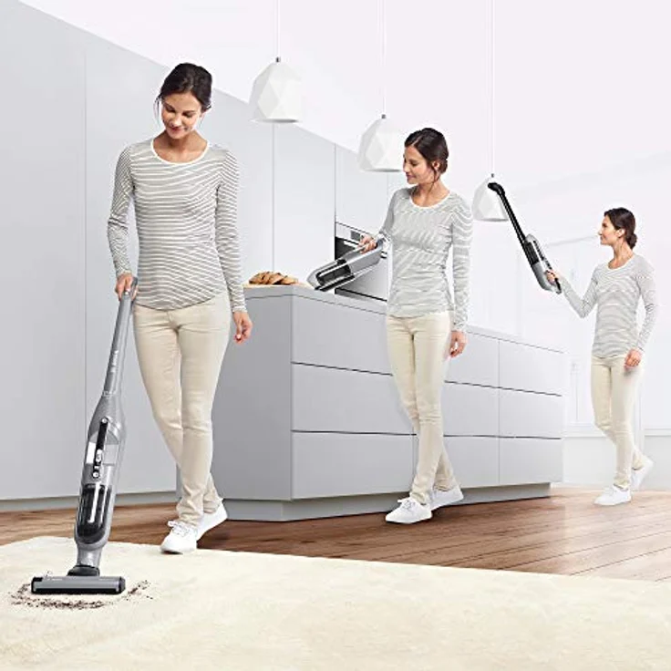 Bosch BCH3P210 Flexxo 2 in 1 kabelloser Akku- und Handstaubsauger (Zubehör am Gerät, lange Laufzeit, 21,6 V) silber – Bild 4