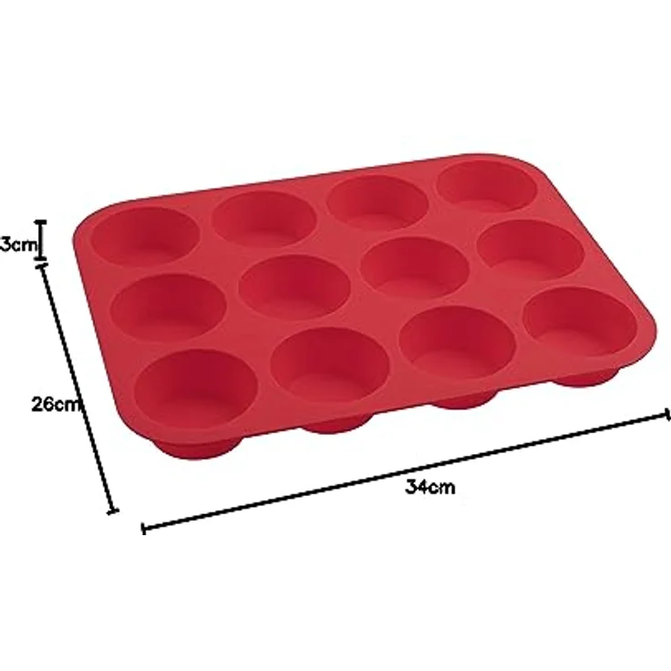 Dr. Oetker Muffinform 12er Silikon Flexxibel Rot (1257) Muffin- Back- Form – Bild 4