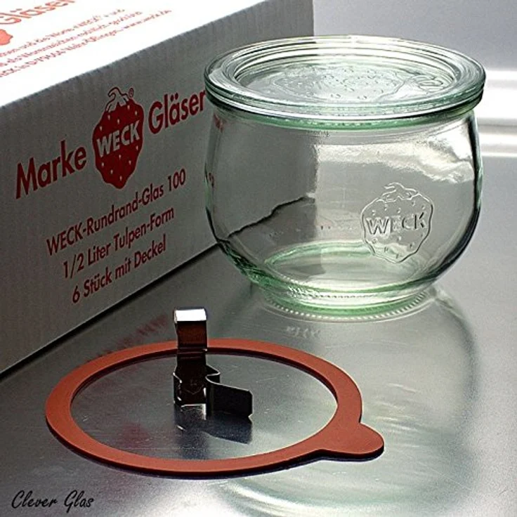 Weck Tulpenglas mit rundem Rand, 1750 ml, transparent, Glas, durchsichtig, Einheitsgröße – Bild 2