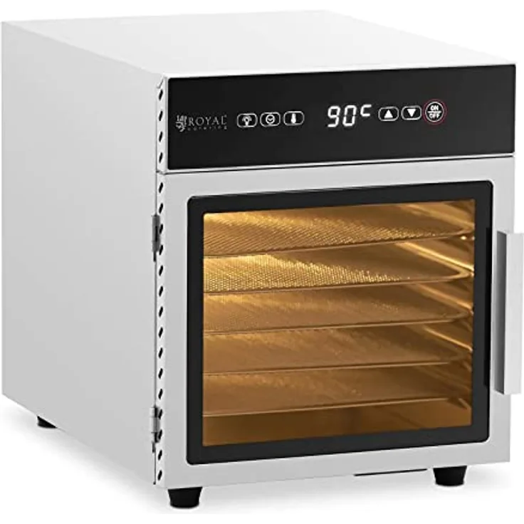 Royal Catering RCDA-500/15S Dörrautomat Edelstahl 500 W 6 Etagen Dörrgerät Dehydrator