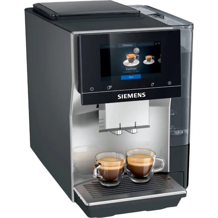 SIEMENS EQ.700, Kaffeevollautomat mit 6,8" Full-Touch-Display, 35 Kaffeerezepten und Home Connect, schwarz