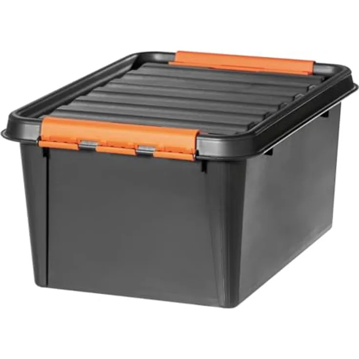 SmartStore Orthex 3193090 Clipbox Smart Store Robust 31, 31 L Vorratsdose in schwarz, extrem schlag- und bruchfest