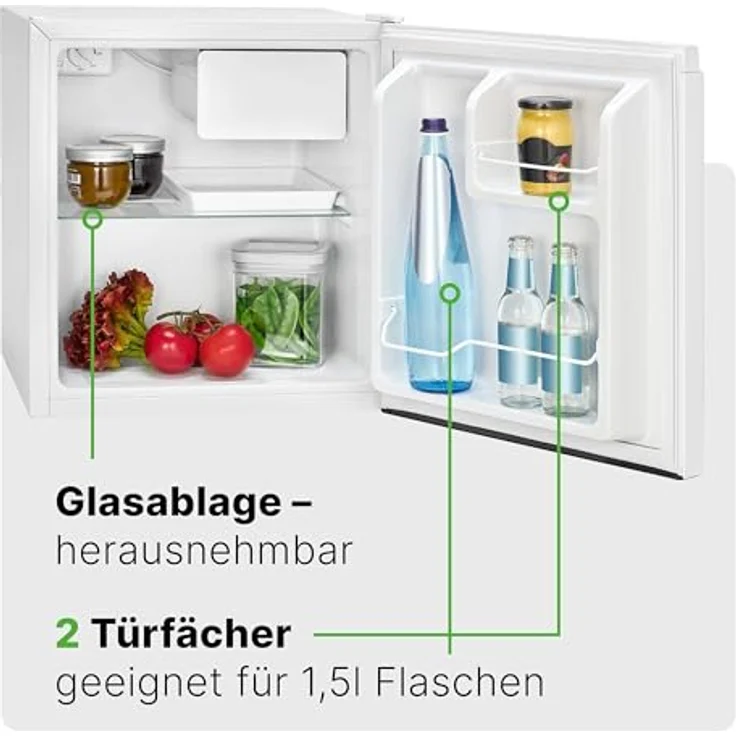 Bomann KB 7245 Minikühlschrank, freistehend, weiß, Energieklasse E – Bild 3