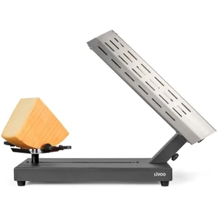 Livoo DOC314 Raclette-Grill für 6-8 Personen, 600 W Leistung mit 360° drehbarem Käsehalter und verstellbarem Thermostat – Bild 3