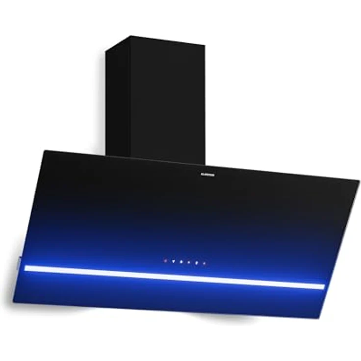 Klarstein Illuminosa Kopffreihaube 90 cm, 818 m³/h Boost, Touchpanel, LED-Beleuchtung, A++ Energieeffizienz, Umluft & Abluft, Aluminium- & Kohlefilter – Bild 1