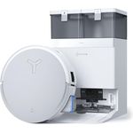 ECOVACS DEEBOT X8 Omni Saugroboter mit Wischfunktion, 18.000 Pa, OZMO Roller Wischwalze mit kontinuierlicher Frischwasser-Selbstreinigung, Moppwäsche mit 76°C heißem Wasser, Heißlufttrocknung, Weiß