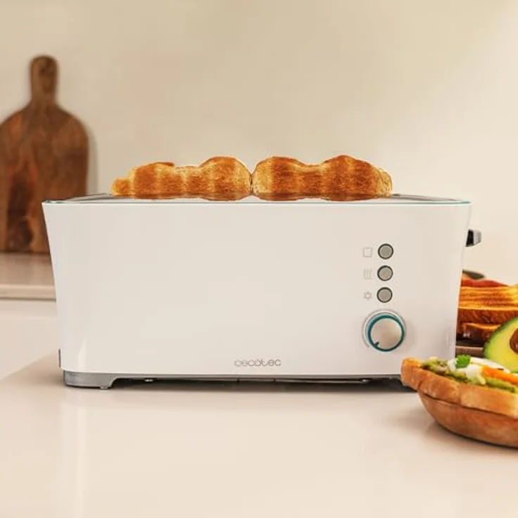 Cecotec Toast&Taste Extra W, Toaster mit 1 langem Schlitz, 1000 W, schnelles Bräunen, 2 Toastschlitze – Bild 9