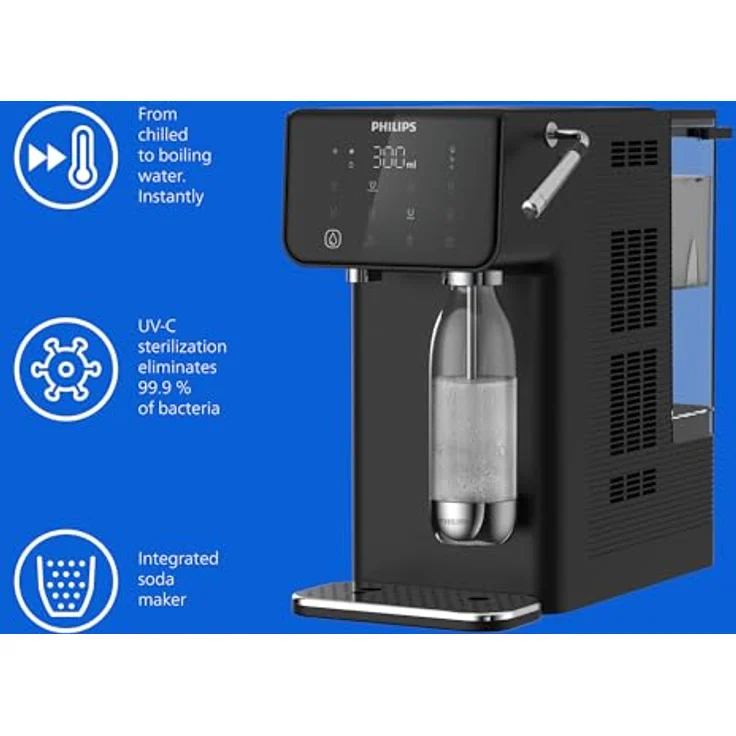 Philips Water All-in-One-Wasserstation, Sofortige Erhitzung, Touchscreen, SOFTENING+ Mikrofiltration, 3,8 l Fassungsvermögen – Bild 4